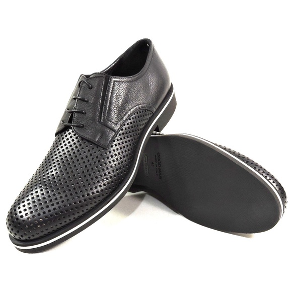 GOODMAN ?? MEN\'S BLACK SOFT LEATHER COMFORT SUMMER OXFORD main image 5